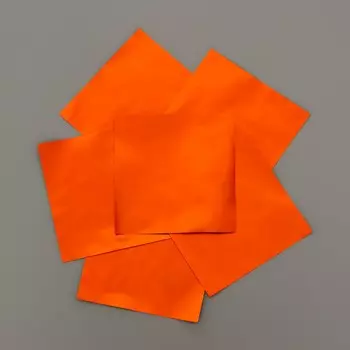 Фольга для конфет 1010 см 100 шт., оранжевая