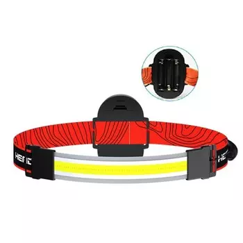 Фонарь налобный, 280 лм, cob, 3 режима, 3 ааа