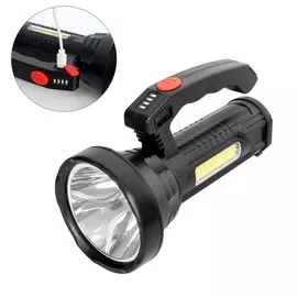 Фонарь светодиодный аккумуляторный ручной, 10+5 вт, jl-501, 2000 мач, xpe, usb