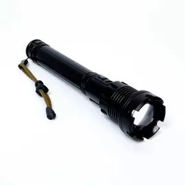 Фонарь ручной аккумуляторный, 5000 мач, p90, cob, ipx4, 7 режимов, zoom, usb, microusb
