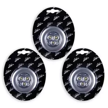 Набор фонарей-светильников 3 шт, мастер к. touch, 1 вт, 3 led, 3 ааа, d-6.5 см