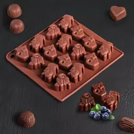 Форма силиконовая для льда и кондитерских украшений доляна