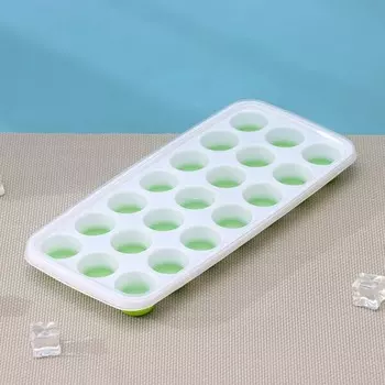 Форма для льда и шоколада с крышкой доляна, 26122.5 см, 21 ячейка (332 см), зеленая