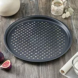 Форма для пиццы magistro pizzaiolo, 36×2 см, толщина 0,5 мм, антипригарное покрытие