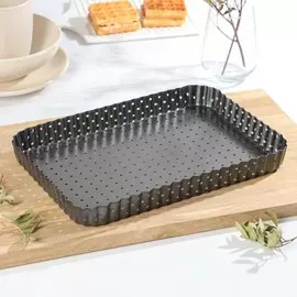Форма для выпечки доляна galaxy перфорированная, со съемным дном, 31213 см, антипригарное покрытие