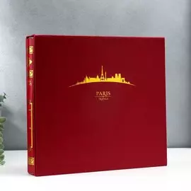 Фотоальбом 608 фото 13х18 см 9х13 см the classic в коробке, бордовый 32х29,5х5,5 см