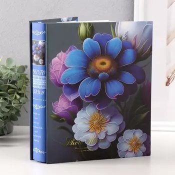 Фотоальбом на 200 фото 10х15 см сказочные цветы в коробке 25,8х21х5 см