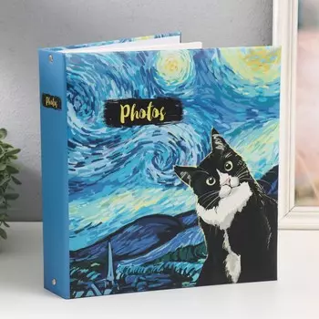 Фотоальбом на 50 магнитных листов 23х28 см, на кольцах