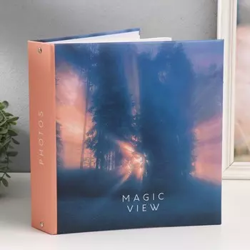 Фотоальбом на 50 магнитных листов 23х28 см, на кольцах