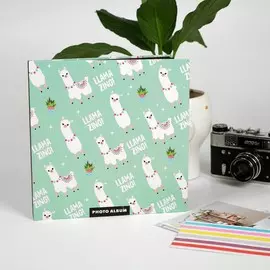 Фотокнига с черными листами llamazing, 23 х 23 см