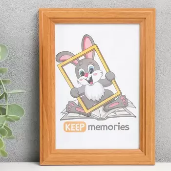 Фоторамка 10х15 см сосна, № 1 янтарь, 17 мм (пластиковый экран)