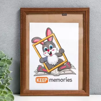 Фоторамка дерево 18х24 см, №1, 17 мм, мокко (пластиковый экран)