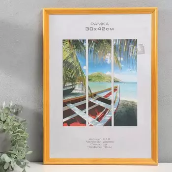 Фоторамка для фото 3042 см image art, austin, дерево, (пластиковый экран), янтарь