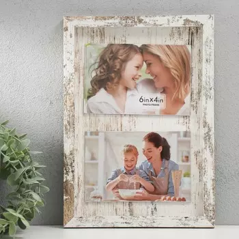 Фоторамка дерево, pvc на 2 фото 10х15 см