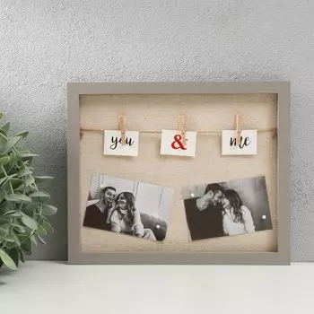 Фоторамка дерево с прищепками 6х10 см