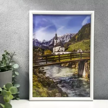 Фоторамка формат а4 21х30 см 45-b (ф) белая (пластиковый экран)