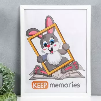 Фоторамка мдф 30х40 см. №6, шир. 20 мм, толщ. 12 мм, белый (пластиковый экран)