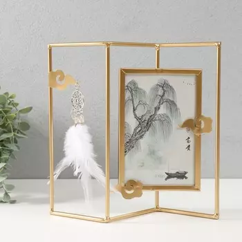 Фоторамка металл на 1 фото 10х15 см