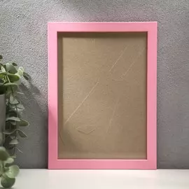 Фоторамка пластик 15х21 розовый (пластиковый экран)