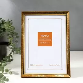 Фоторамка пластик 15х21 см 1514 золото