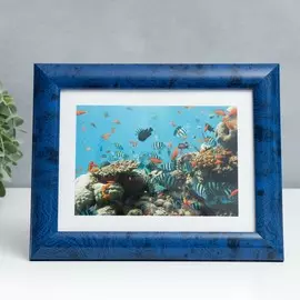 Фоторамка пластик 15х21 см 742 бирюза (пластиковый экран)