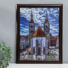 Фоторамка пластик 30х40 см 742 венге (пластиковый экран)