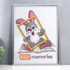 Фоторамка пластик 30х40 см серебро (112)