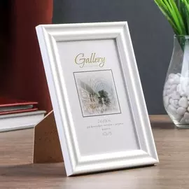 Фоторамка пластик gallery 10х15 см, 261 белый (пластиковый экран)