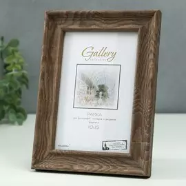 Фоторамка пластик gallery 10х15 см, 642440 коричневый (пластиковый экран)
