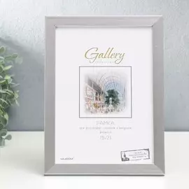 Фоторамка пластик gallery 15х21 см, 641822-6, серебро (пластиковый экран)