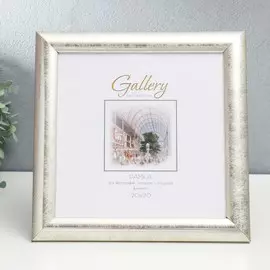 Фоторамка пластик gallery 20х20 см, 647221-22, серебро (пластиковый экран)