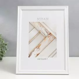 Фоторамка пластик gallery 21х29,7 см, 261 белый (пластиковый экран)