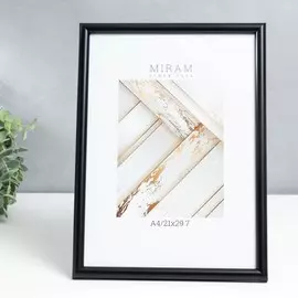 Фоторамка пластик gallery 21х29,7 см чёрный (пластиковый экран)