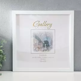 Фоторамка пластик gallery 25х25 см, 641861-11, белый (пластиковый экран)