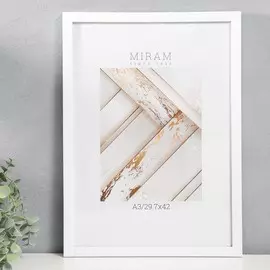 Фоторамка пластик gallery 29,7х42 см, 641861 белый (пластиковый экран)