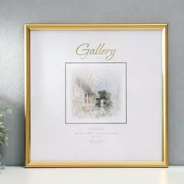 Фоторамка пластик gallery 30х30 см, 636411-33, золото (пластиковый экран)