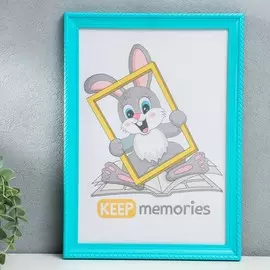 Фоторамка пластик l-1 21х30 см бирюзовый (пластиковый экран)