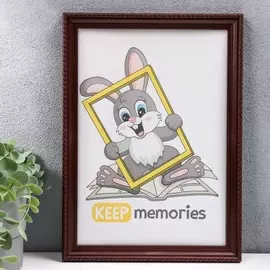 Фоторамка пластик l-1 21х30 см орех (пластиковый экран)