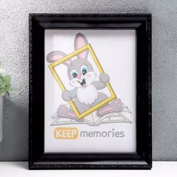 Фоторамка пластик l-6 15х21 см черный (пластиковый экран)