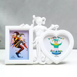 Фоторамка пластик на 2 фото 10х15, 13х13 см