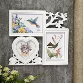 Фоторамка пластик на 3 фото 10х10, 10х15 см