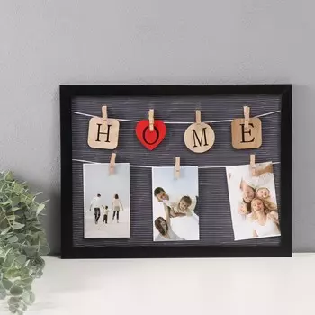 Фоторамка пластик на 3 фото 10х10, 9х13 см