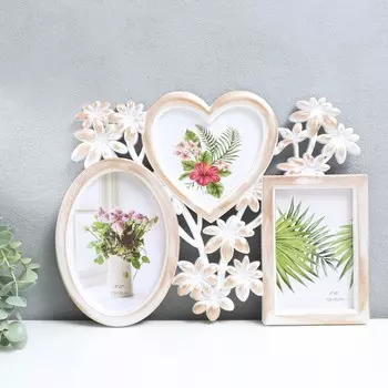 Фоторамка пластик на 3 фото 10х15, 13х13, 13х18 см