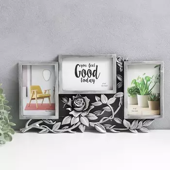 Фоторамка пластик на 3 фото 10х15 см