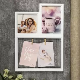 Фоторамка пластик на 4 фото 12х12, 10х15, 13х18 см