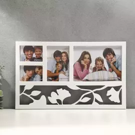 Фоторамка пластик на 4 фото 6,5x9, 10x15, 20x15 см