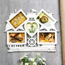 Фоторамка пластик на 5 фото 10х15, 12х12 см