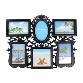 Фоторамка пластик на 6 фото 10х15 см, 13х13 см