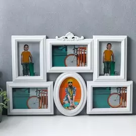 Фоторамка пластик на 6 фото 10х15 см