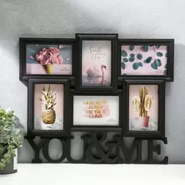 Фоторамка пластик на 6 фото 10х15 см